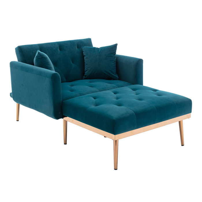Everly Quinn 40.94'' Wide Tufted Velvet Lounge Chair & Reviews | Wayfair